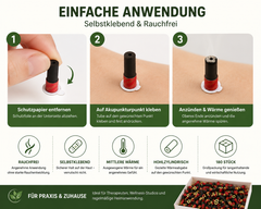 Selbstklebende Mini Moxa Tubes Rauchfrei 180 Stk.
