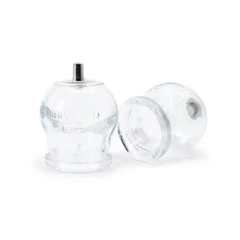 Schröpfset aus Glas, 12 Schröpfgläser + 1 Handpumpe