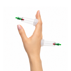 Finger Schröpfglas Mini mit Silikonadapter