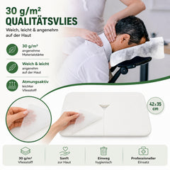 Y-shaped face pads for massage tables