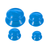 Silikon Schröpfset, 4-teilig (Blau)