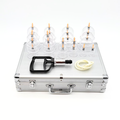 Hijama Schröpfset 24 Schröpfgläser mit Vakuumpumpe im Aluminiumkoffer