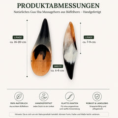 Corne de massage Gua Sha en corne de buffle naturel