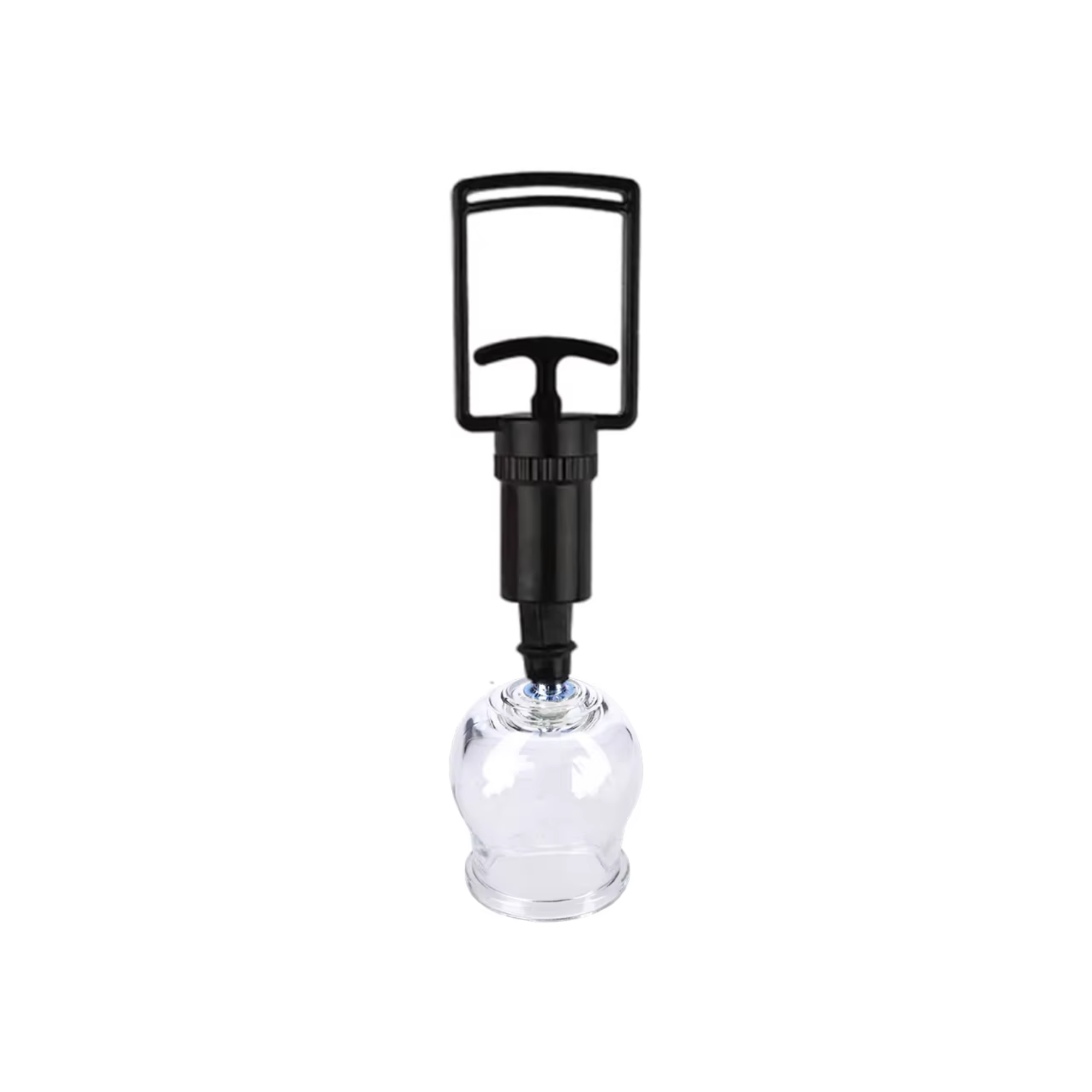 Schröpfset aus Glas, 12 Schröpfgläser + 1 Handpumpe