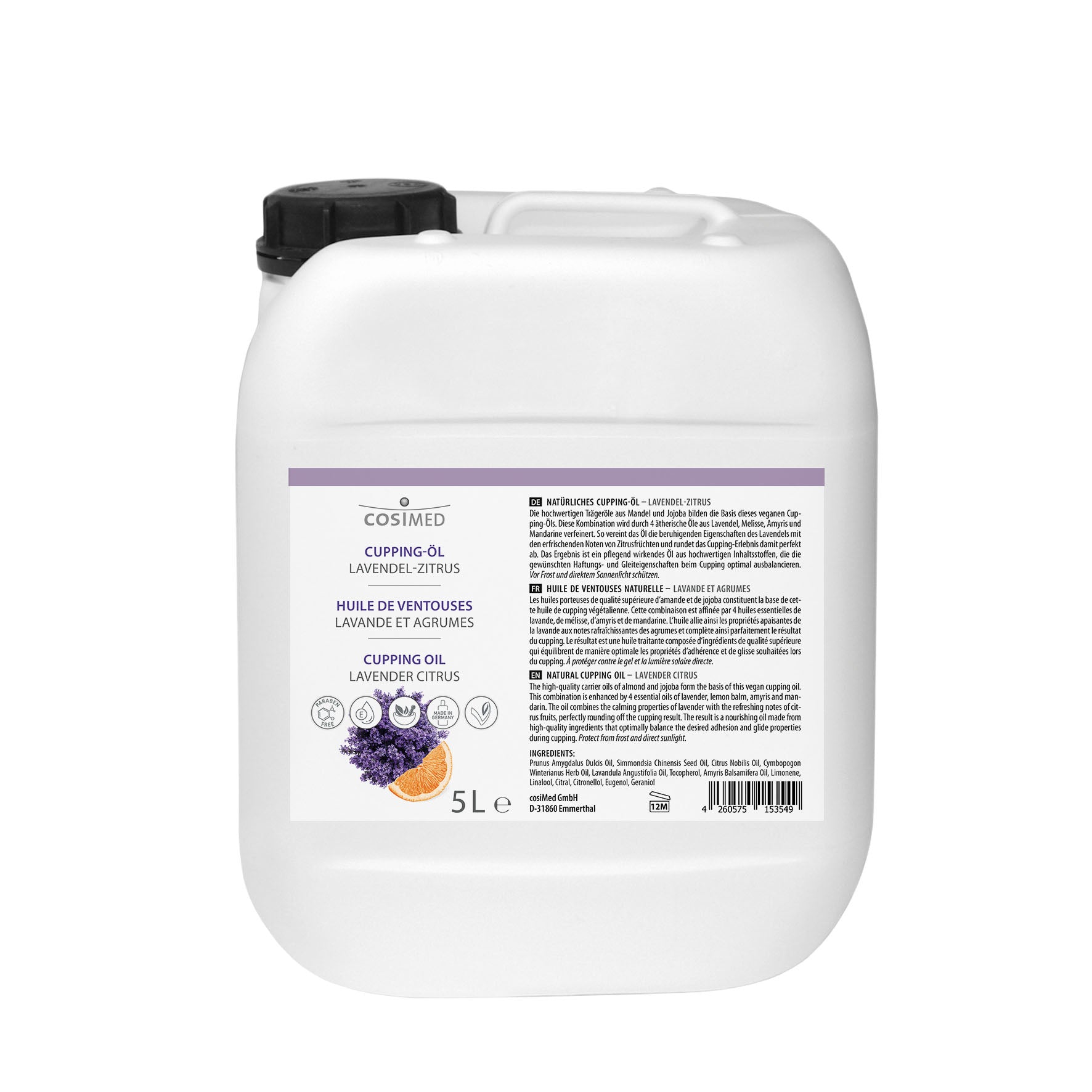 cosiMed Cupping-Öl Lavendel-Zitrus 5 Liter