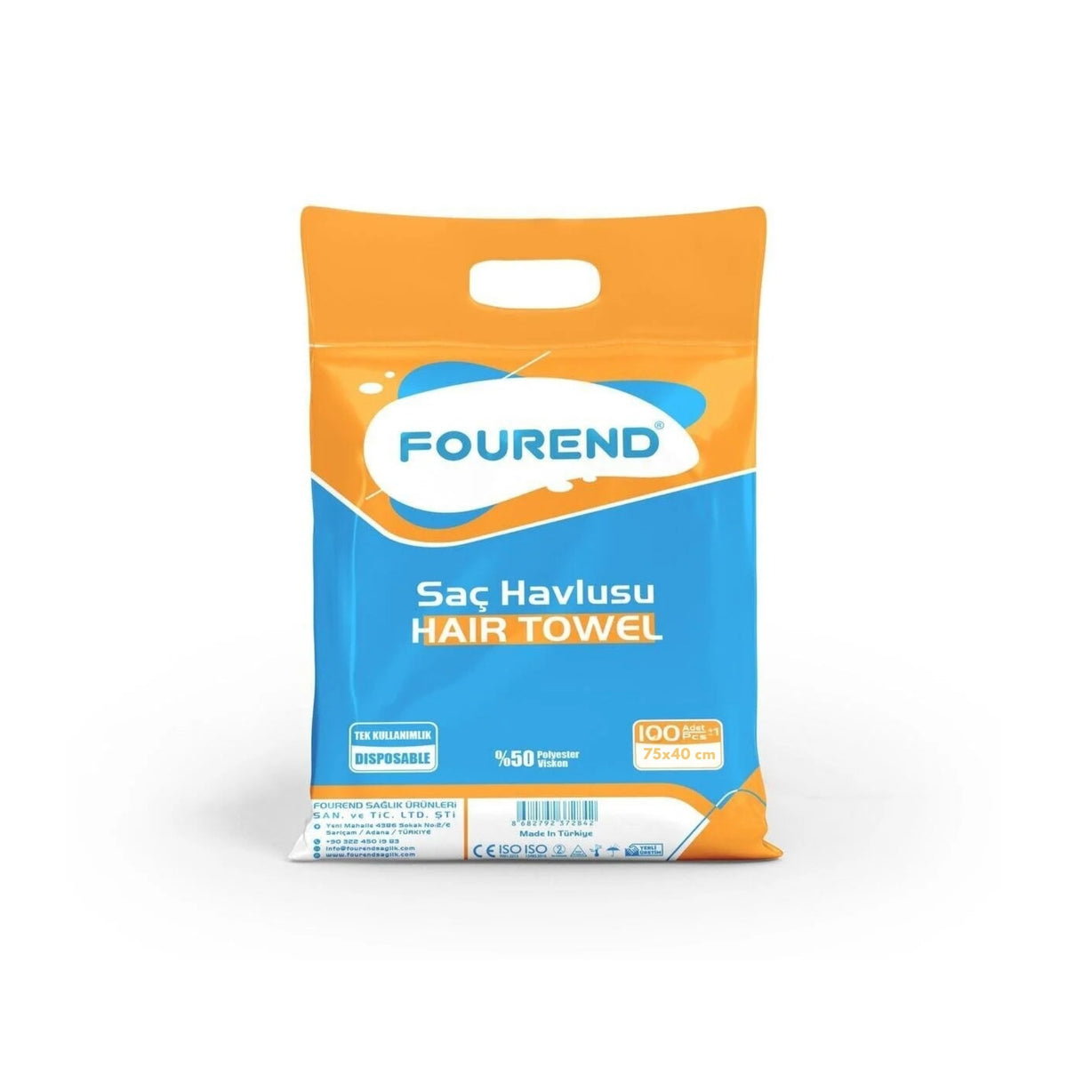 Serviettes jetables pour coiffure 75 × 40 cm – 100 pièces – Emballage individuel hygiénique