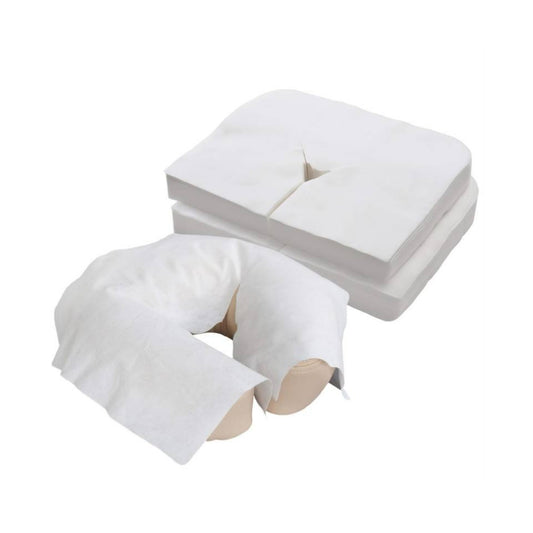 Y-shaped face pads for massage tables