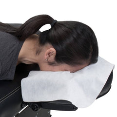 Y-shaped face pads for massage tables