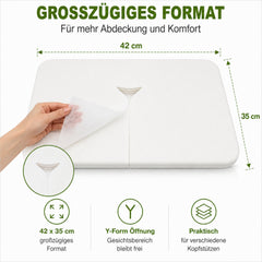 Y-shaped face pads for massage tables