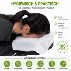 Y-shaped face pads for massage tables