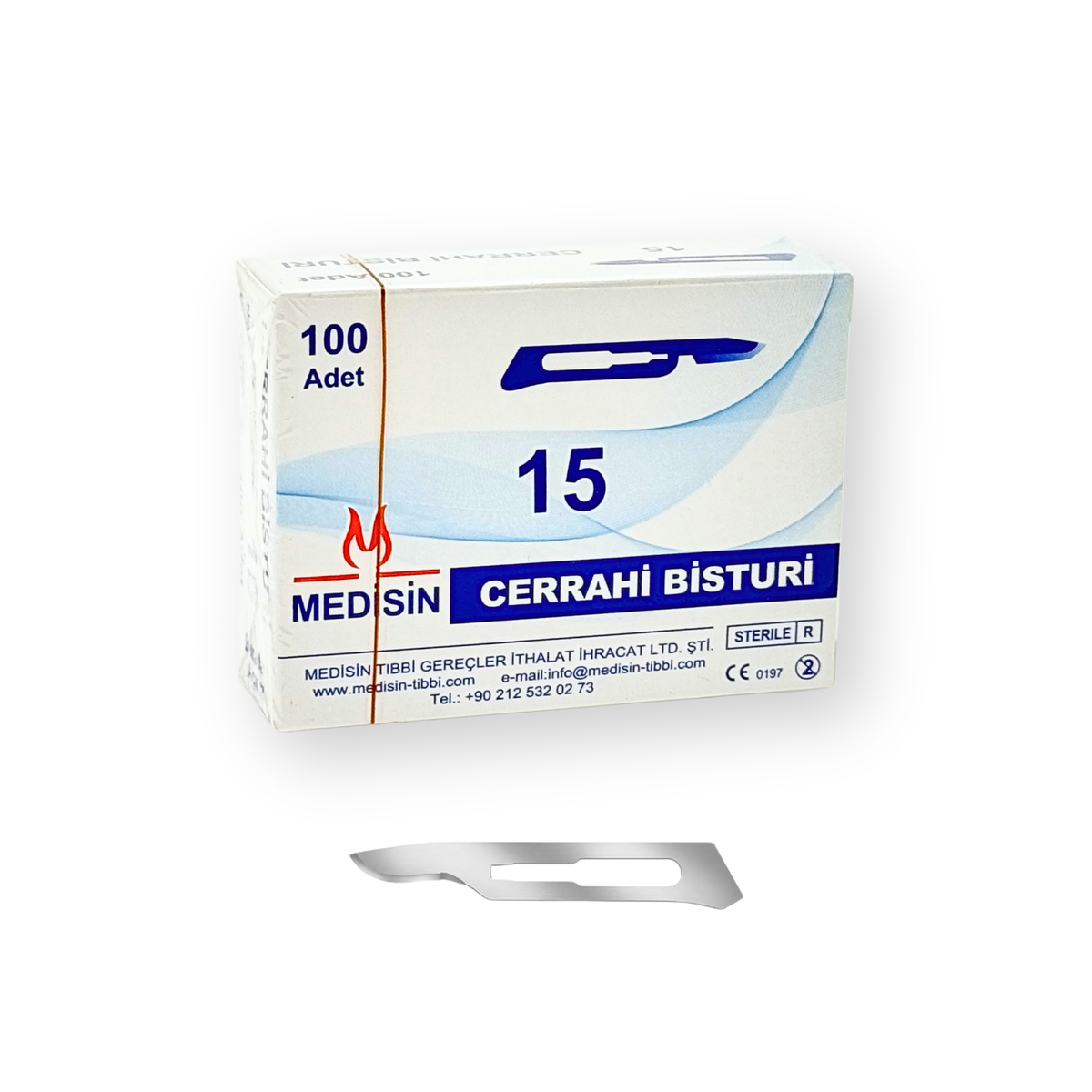 Medisin Scalpel Blades No 15, 100 pcs.