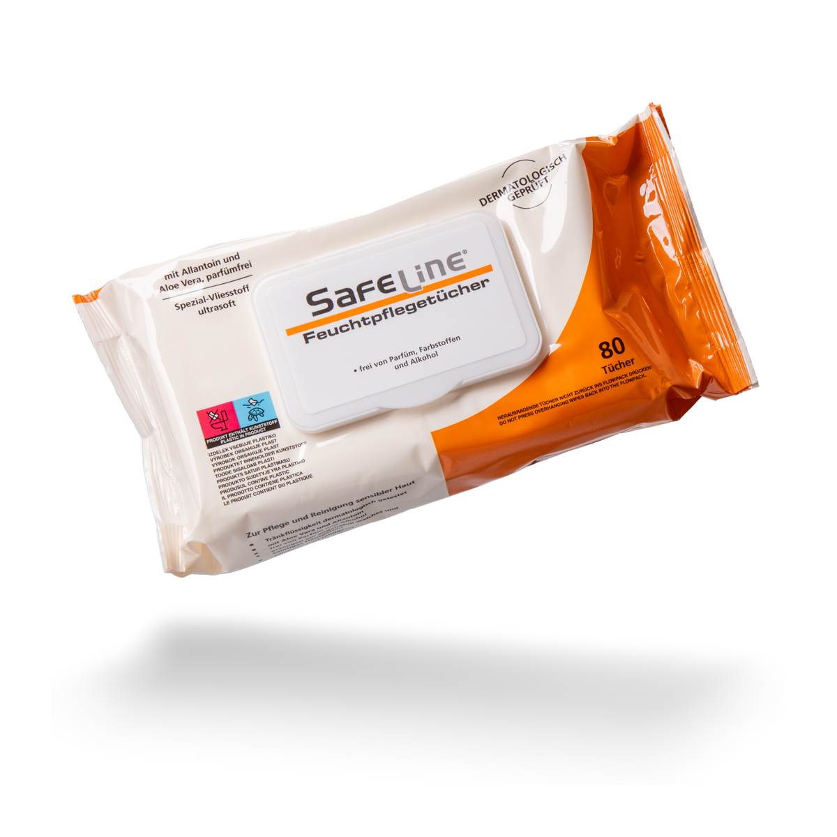 Safeline  Alkoholfreie Feuchttücher